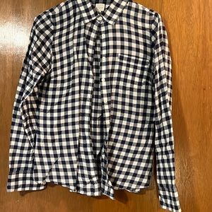 XS Jcrew gingham long sleeved button down